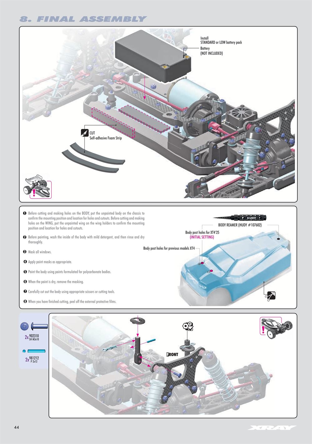 Xray - XT4 2025 (XT4'25) - Manual - Page 44