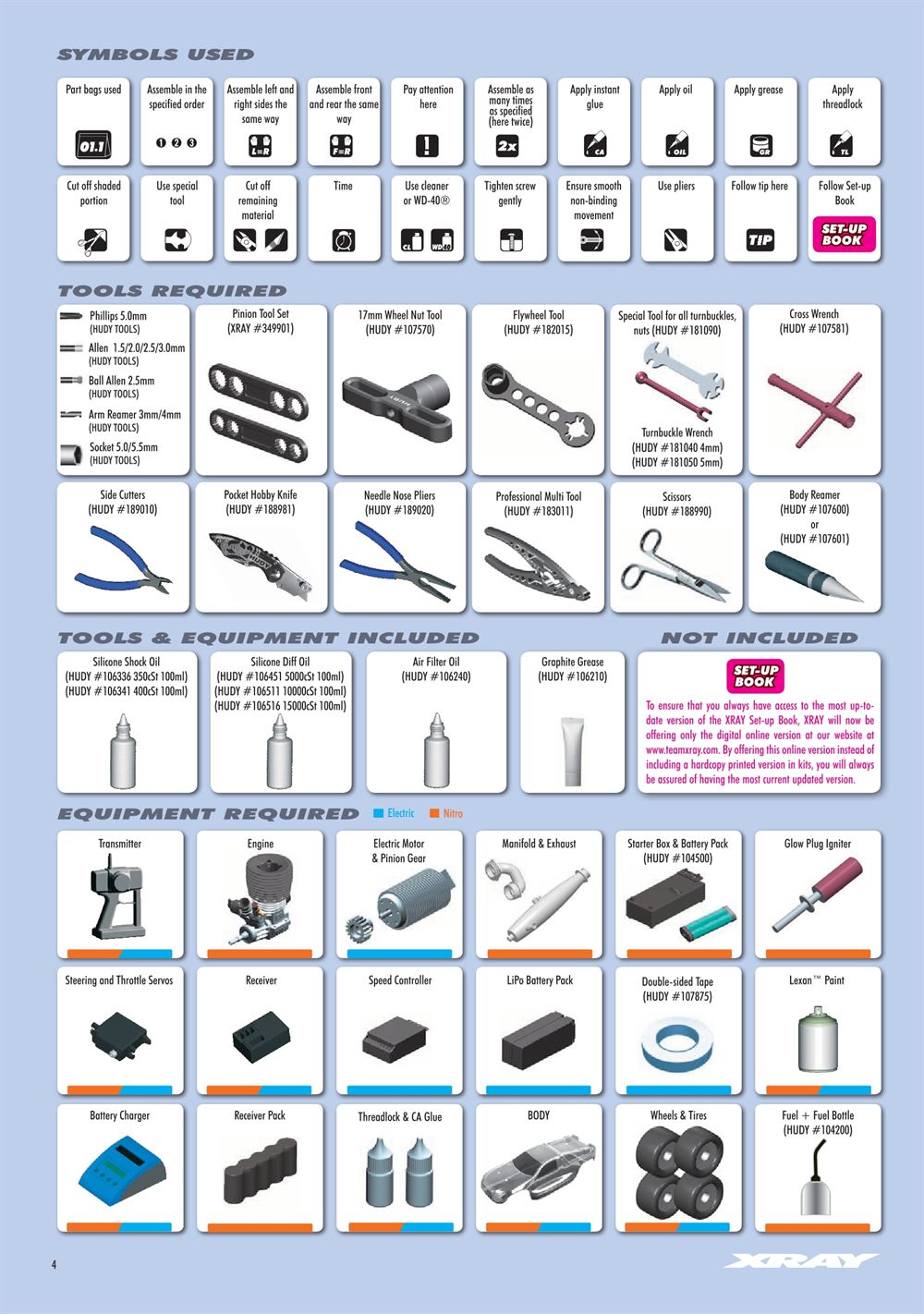 Xray - XT8.2 2019 (XT8'19) - Manual - Page 4