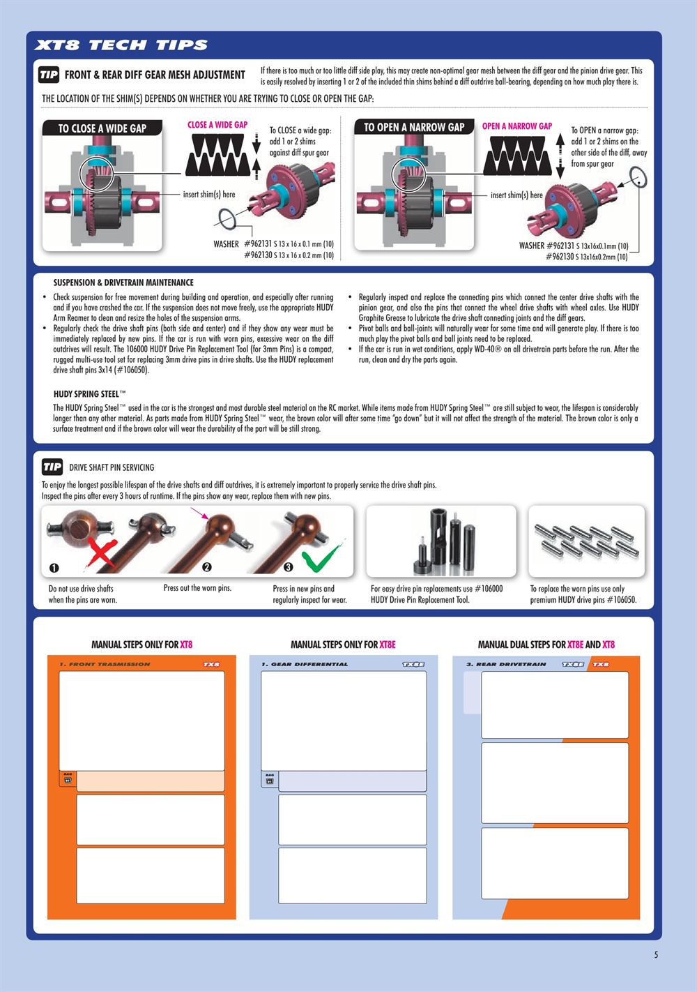 Xray - XT8.2 2019 (XT8'19) - Manual - Page 5