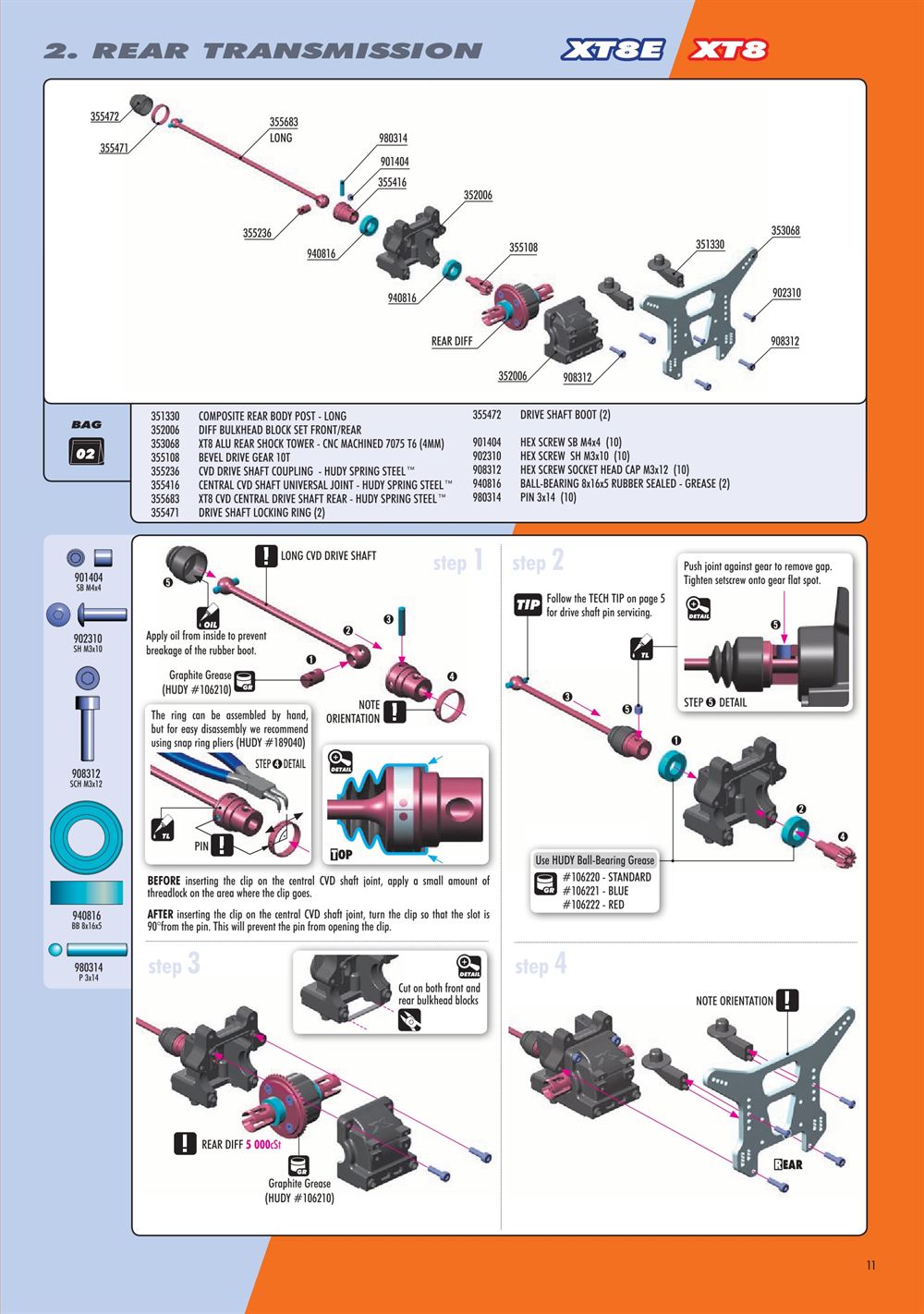 Xray - XT8.2 2019 (XT8'19) - Manual - Page 11