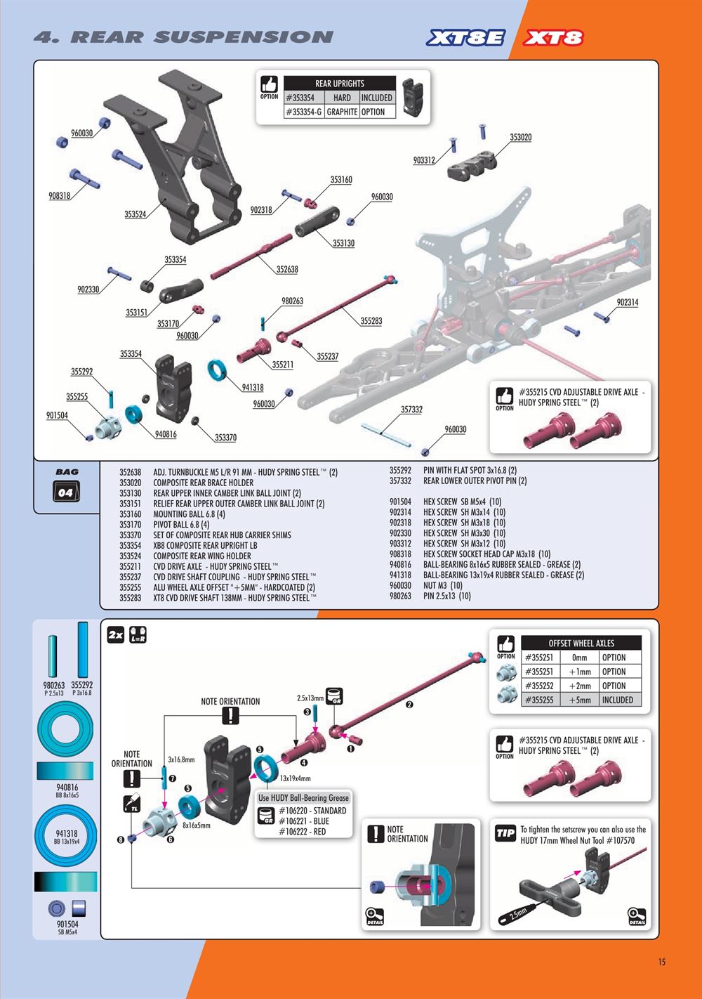 Xray - XT8.2 2019 (XT8'19) - Manual - Page 15