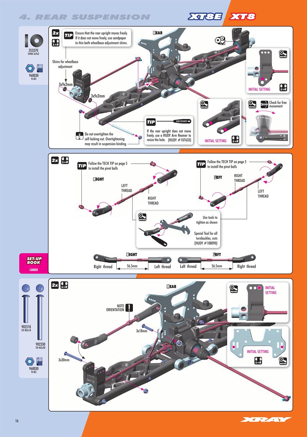 Xray - XT8.2 2019 (XT8'19) - Manual - Page 16