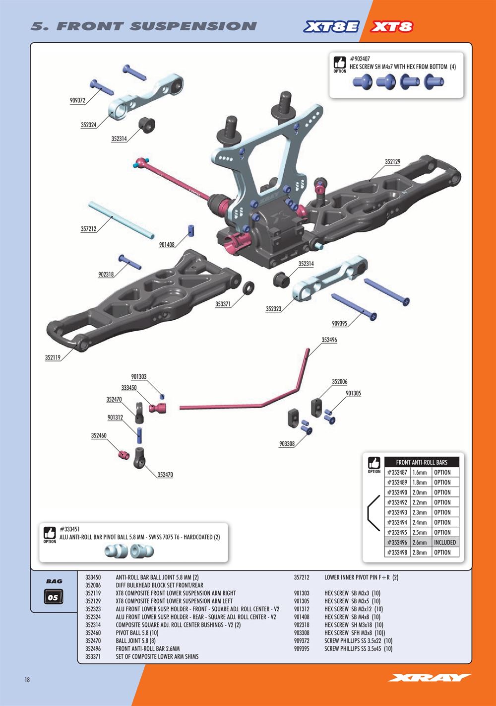 Xray - XT8.2 2019 (XT8'19) - Manual - Page 18