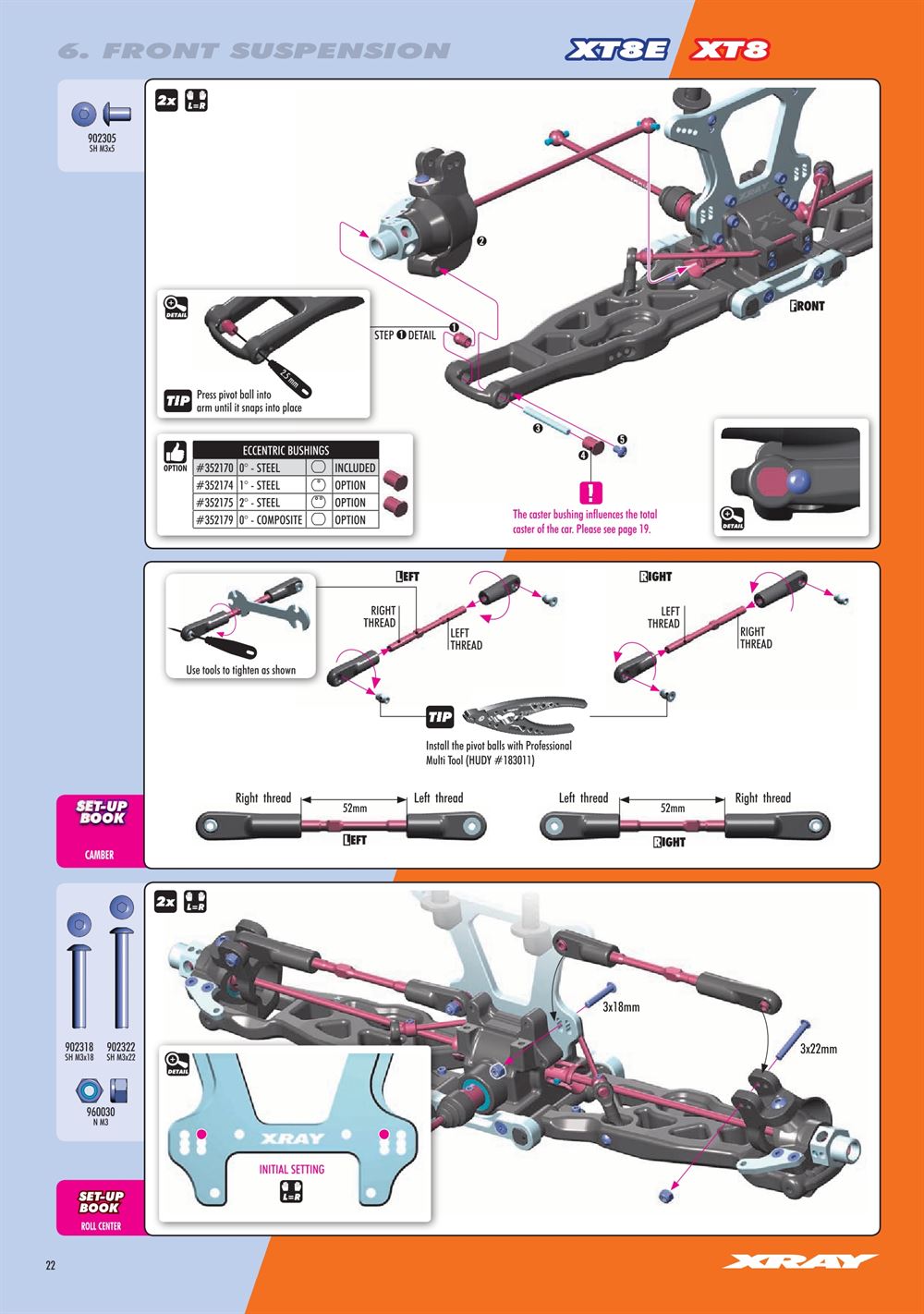 Xray - XT8.2 2019 (XT8'19) - Manual - Page 22