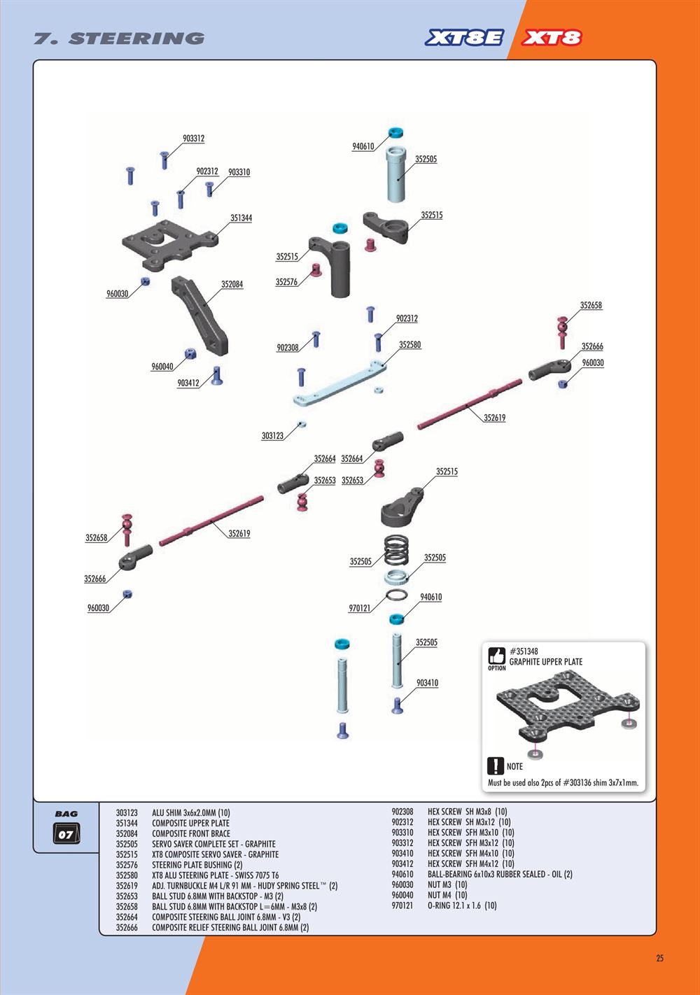 Xray - XT8.2 2019 (XT8'19) - Manual - Page 25