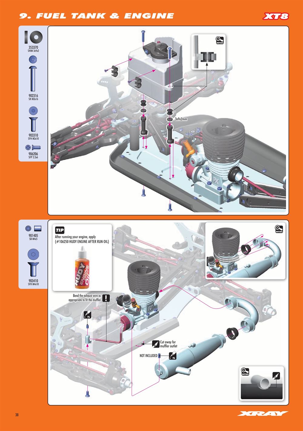 Xray - XT8.2 2019 (XT8'19) - Manual - Page 38