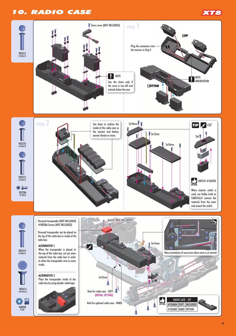 Xray - XT8.2 2019 (XT8'19) - Manual - Page 43