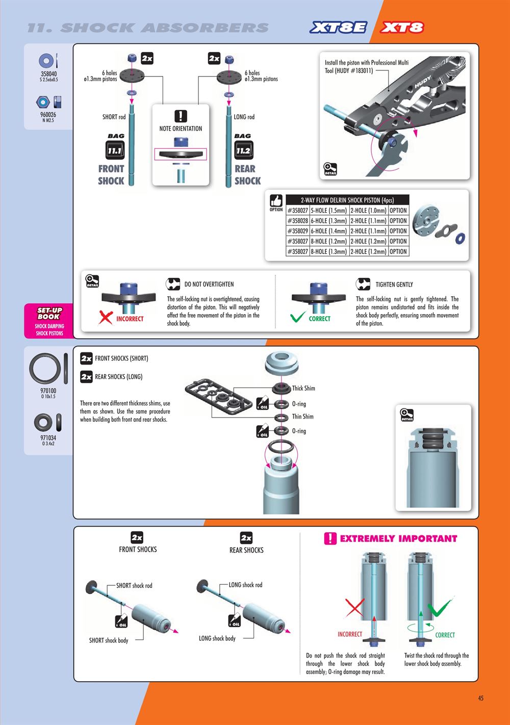 Xray - XT8.2 2019 (XT8'19) - Manual - Page 45