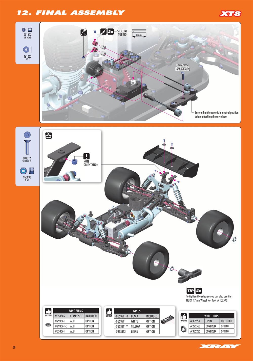 Xray - XT8.2 2019 (XT8'19) - Manual - Page 50