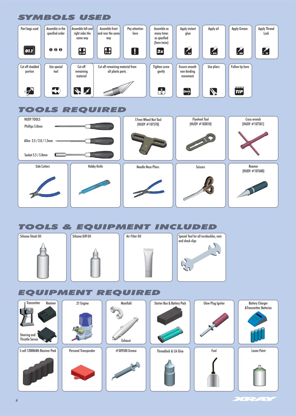 Xray - XT8 2007 Specs (XT8'07) - Manual - Page 4