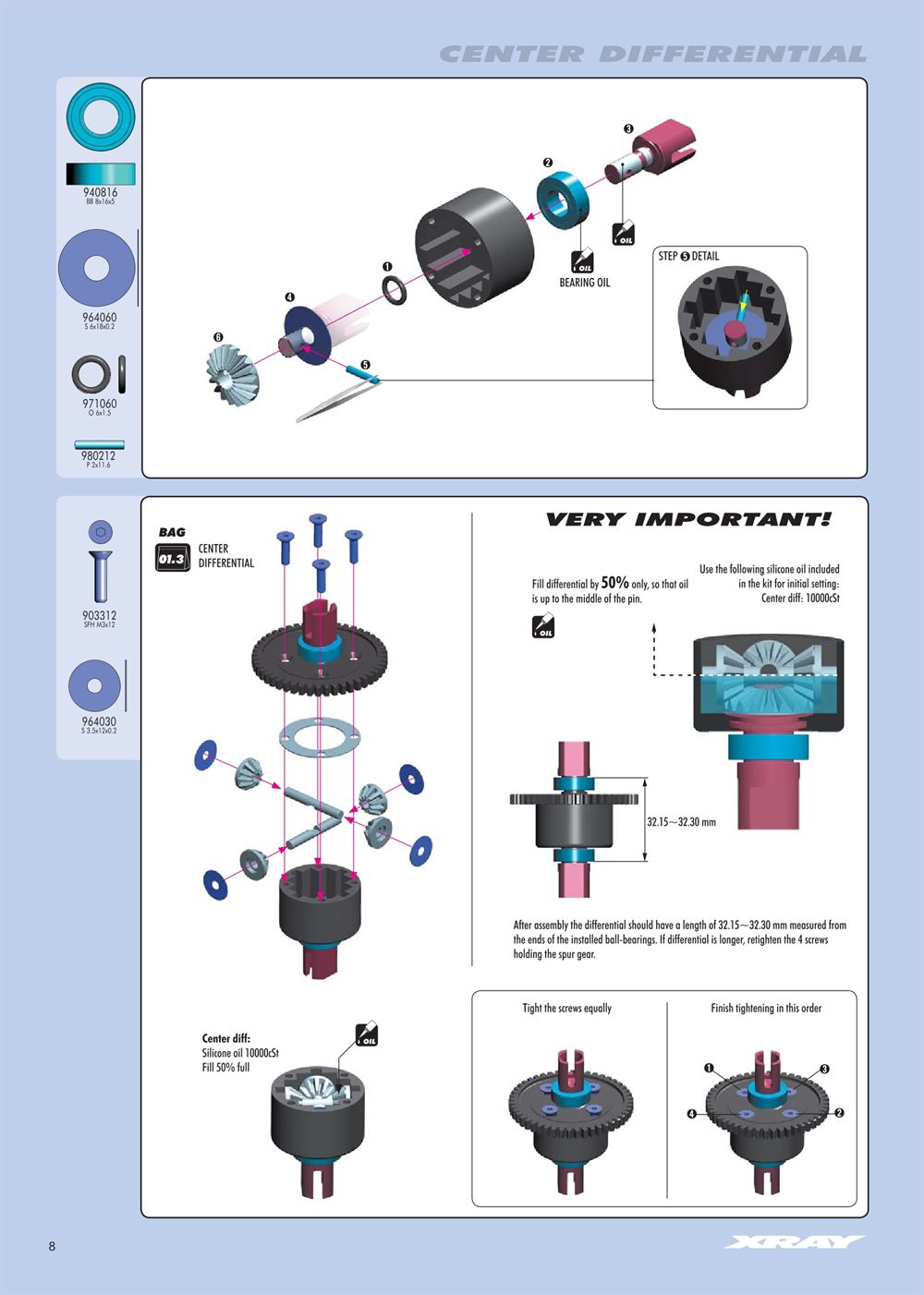 Xray - XT8 2007 Specs (XT8'07) - Manual - Page 8