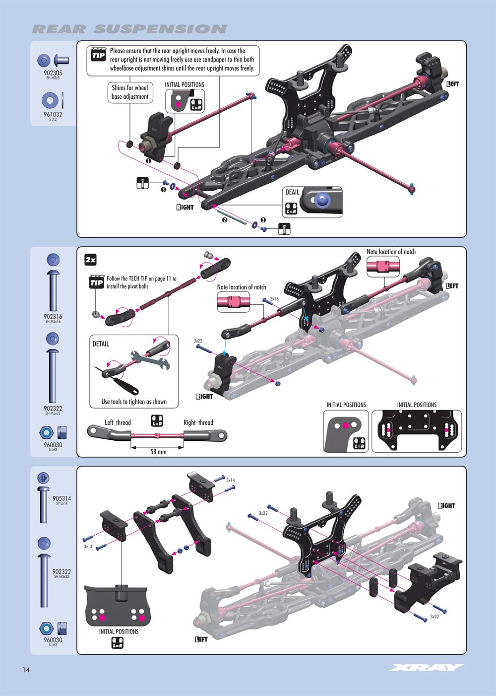 Xray - XT8 2007 Specs (XT8'07) - Manual - Page 14