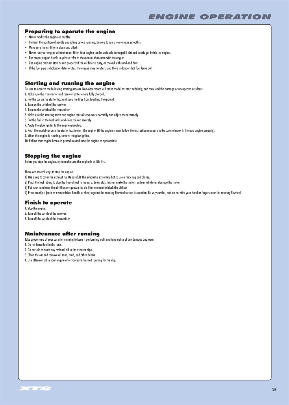 Xray - XT8 2007 Specs (XT8'07) - Manual - Page 35