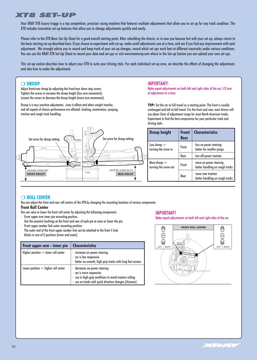 Xray - XT8 2007 Specs (XT8'07) - Manual - Page 36