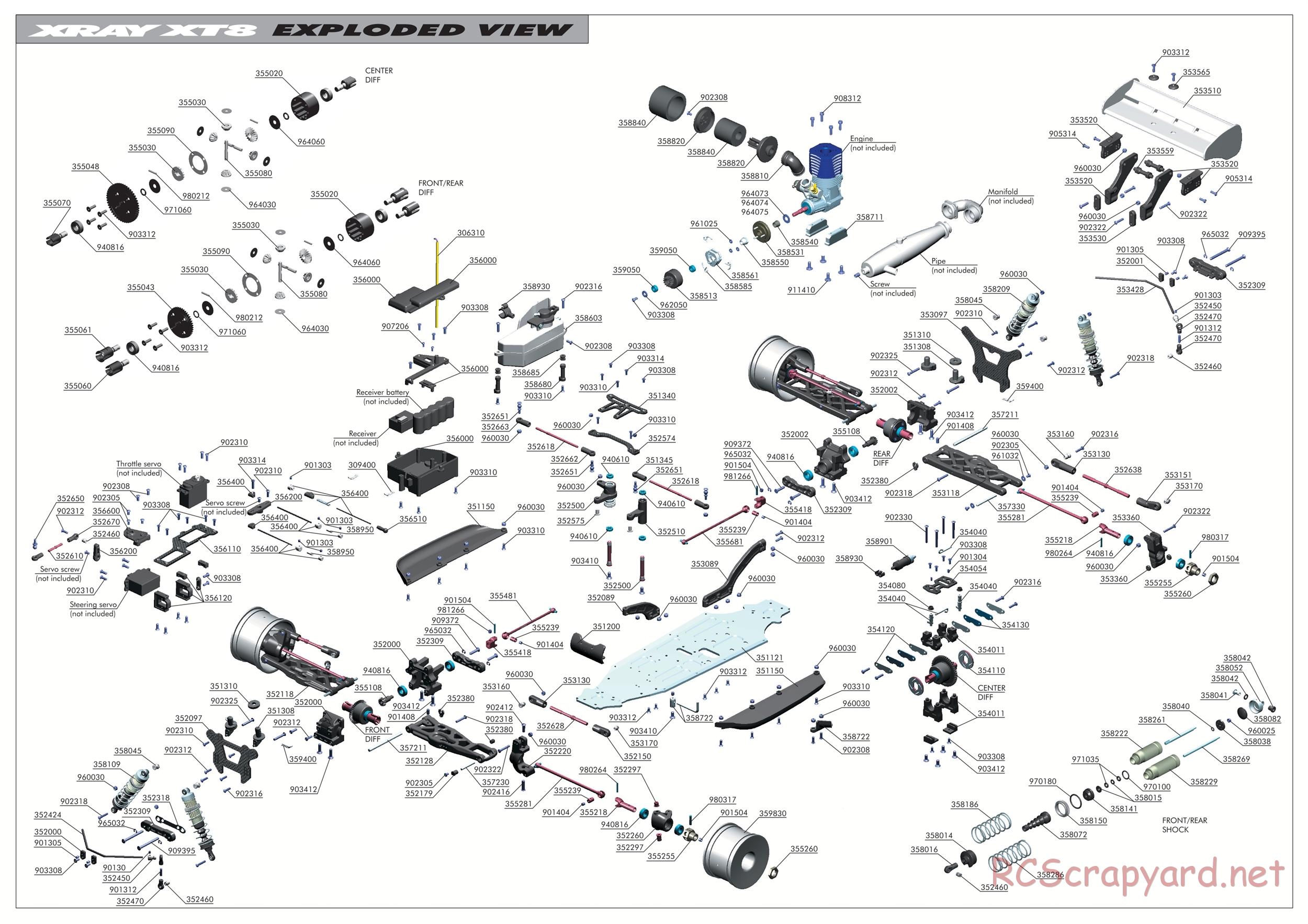 Xray - XT8 2009 Specs (XT8'09) - Supplementary Manual - Page 7