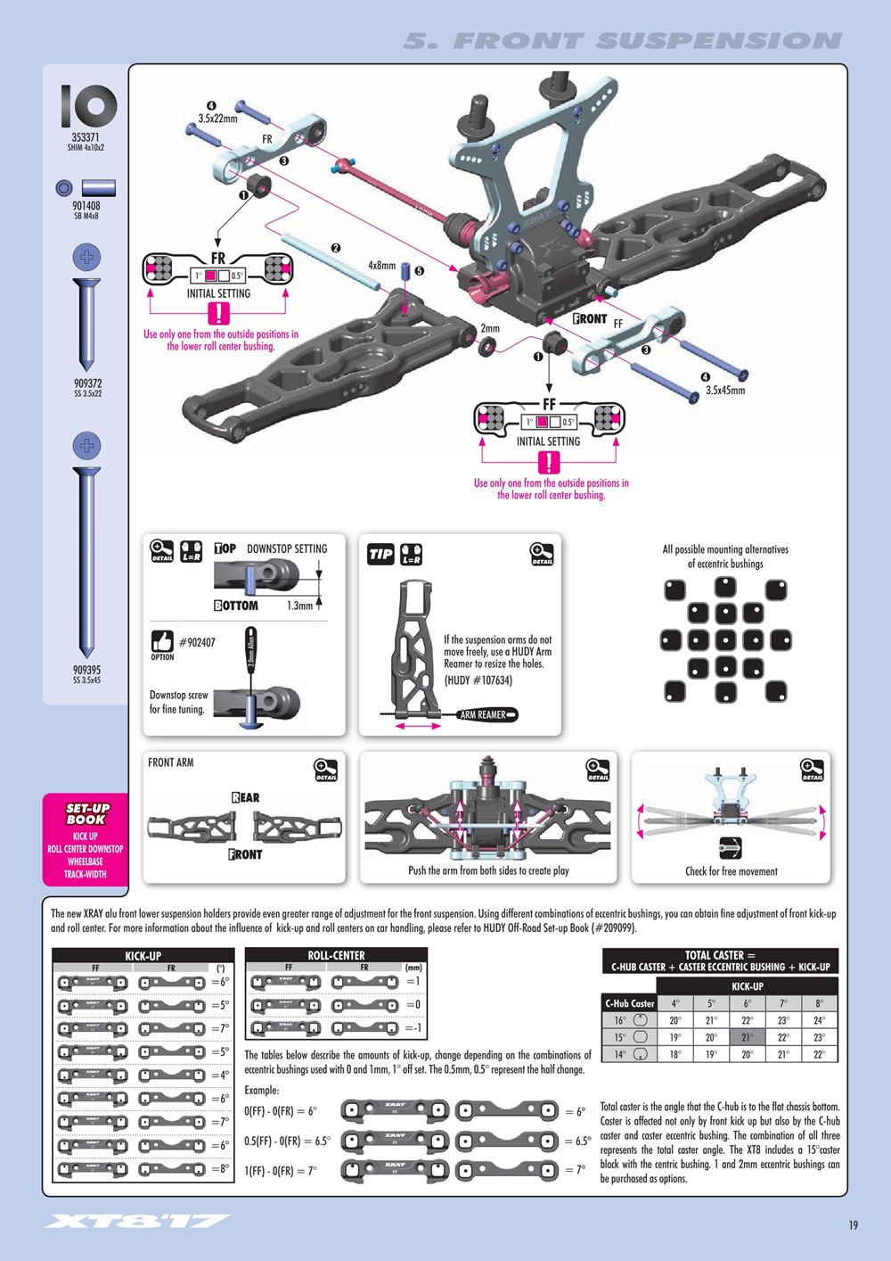 Xray - XT8 2017 Specs (XT8'17) - Manual - Page 19