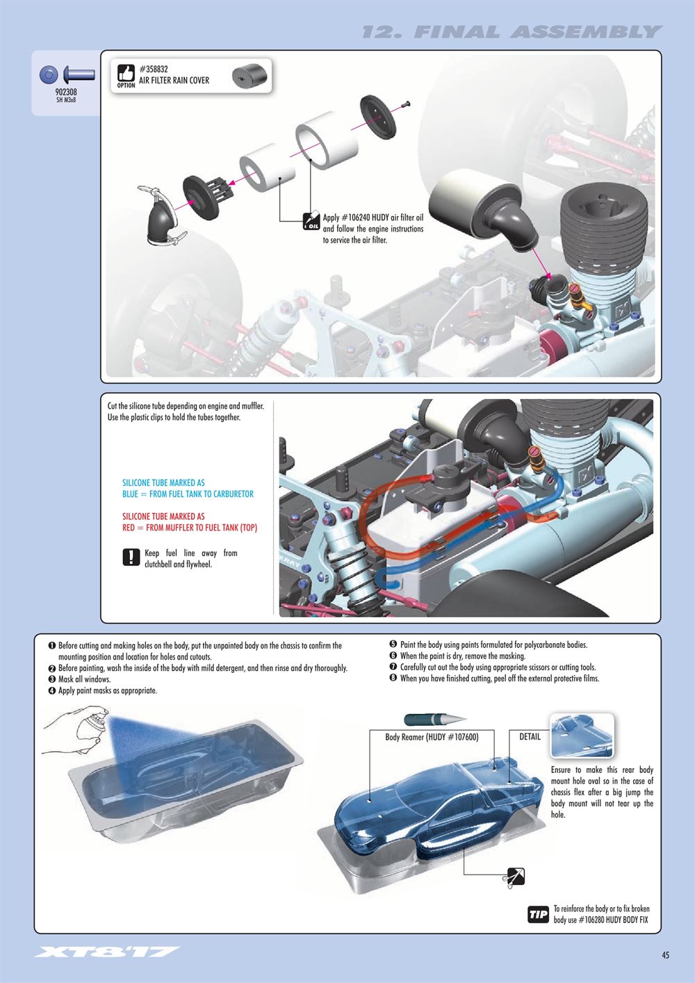 Xray - XT8 2017 Specs (XT8'17) - Manual - Page 45