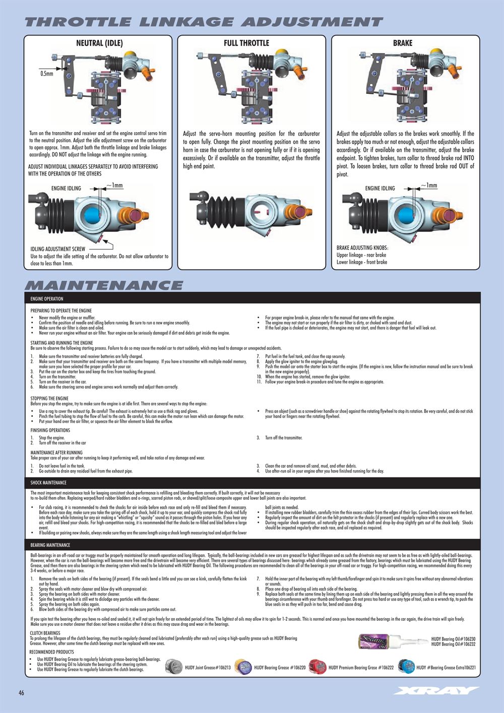 Xray - XT8 2017 Specs (XT8'17) - Manual - Page 46