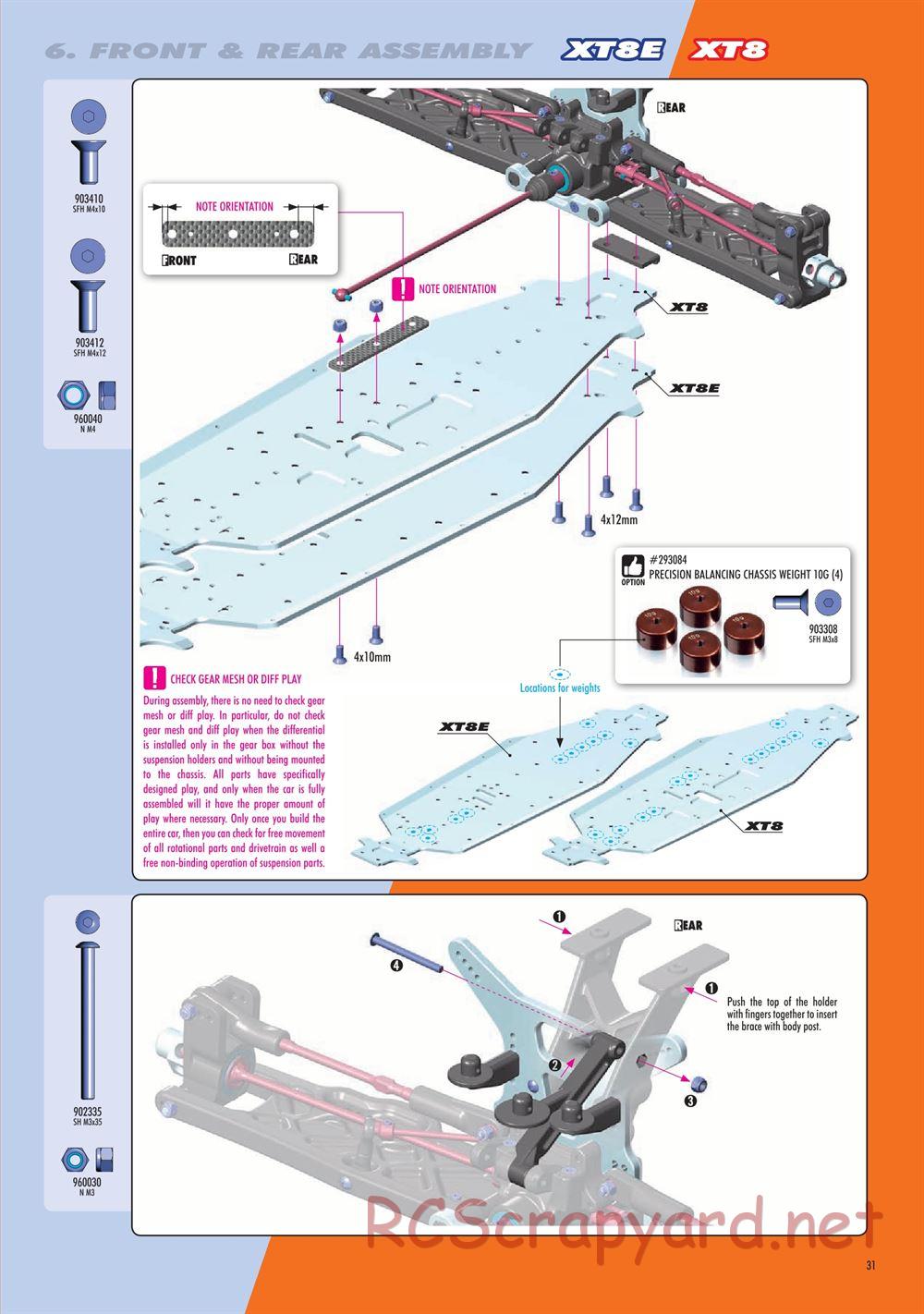 Xray - XT8 2022 Specs (XT8'22) - Manual - Page 31