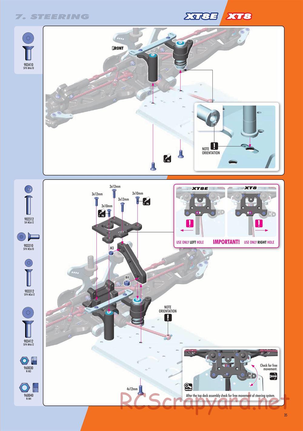 Xray - XT8 2022 Specs (XT8'22) - Manual - Page 35