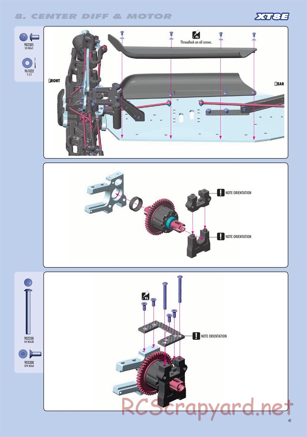 Xray - XT8 2022 Specs (XT8'22) - Manual - Page 41