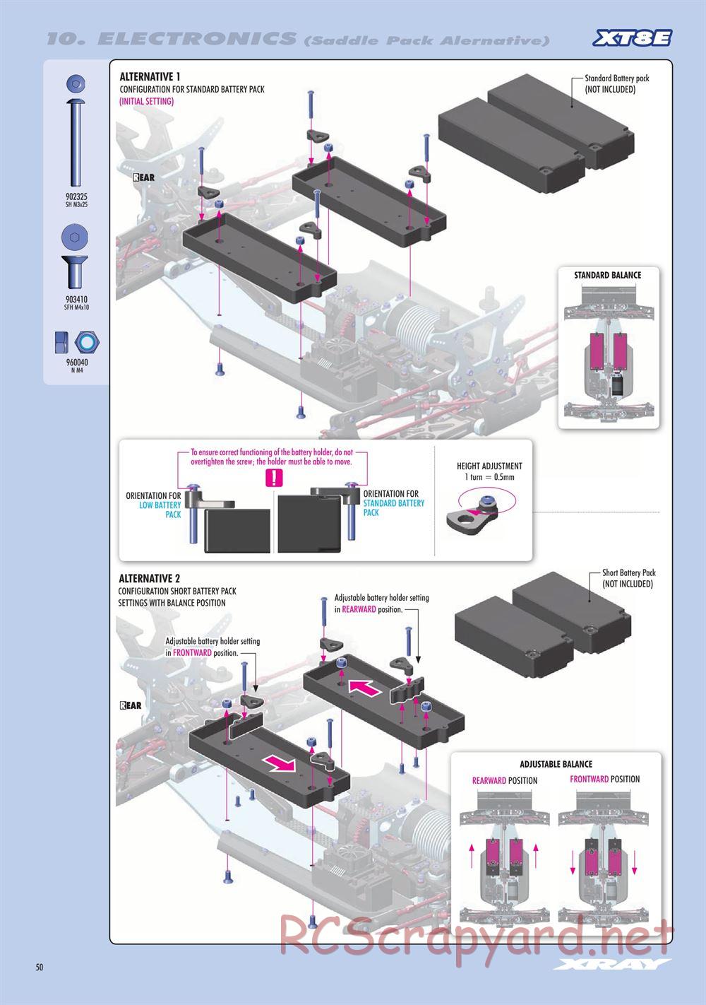 Xray - XT8 2022 Specs (XT8'22) - Manual - Page 50