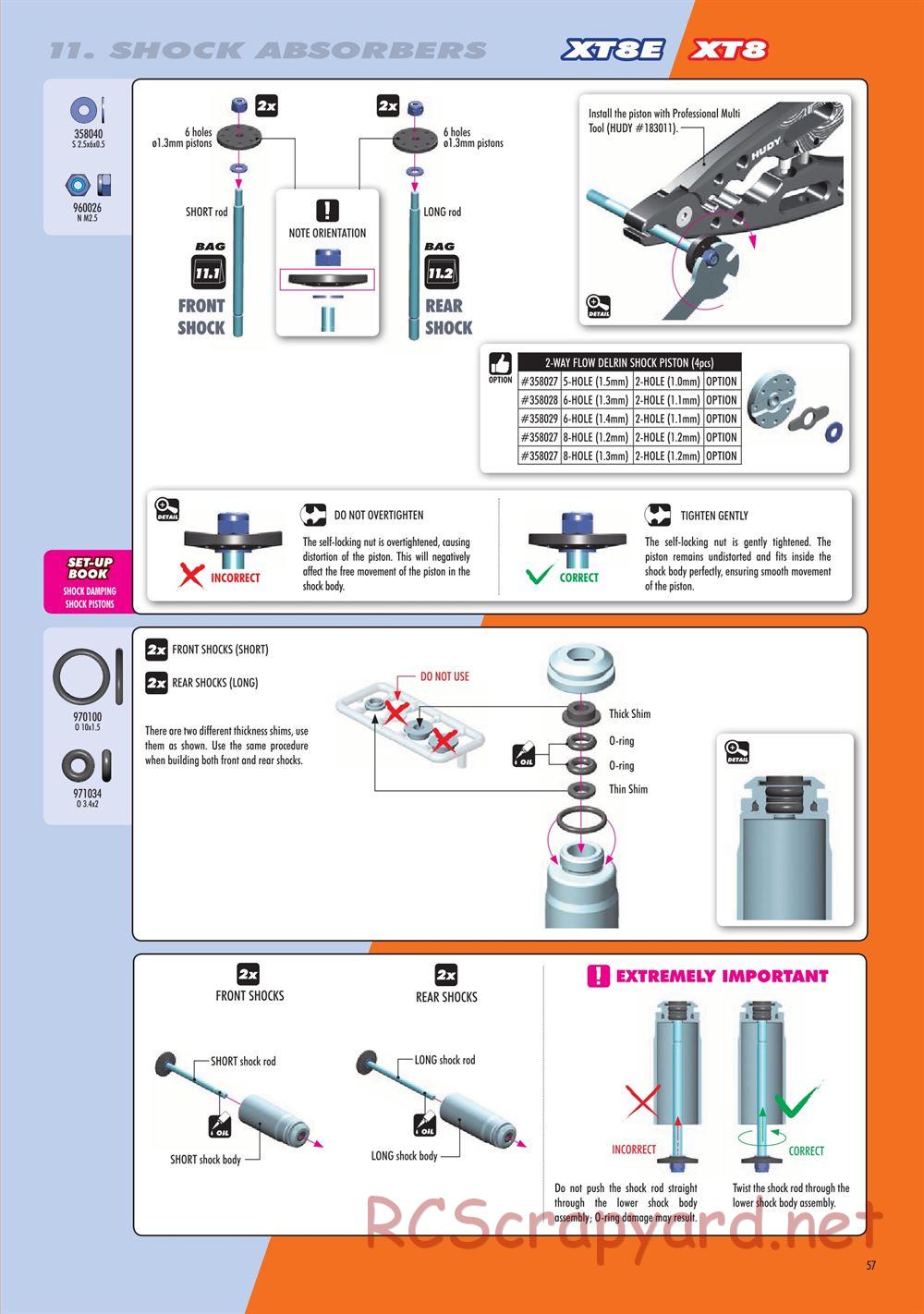 Xray - XT8 2022 Specs (XT8'22) - Manual - Page 57