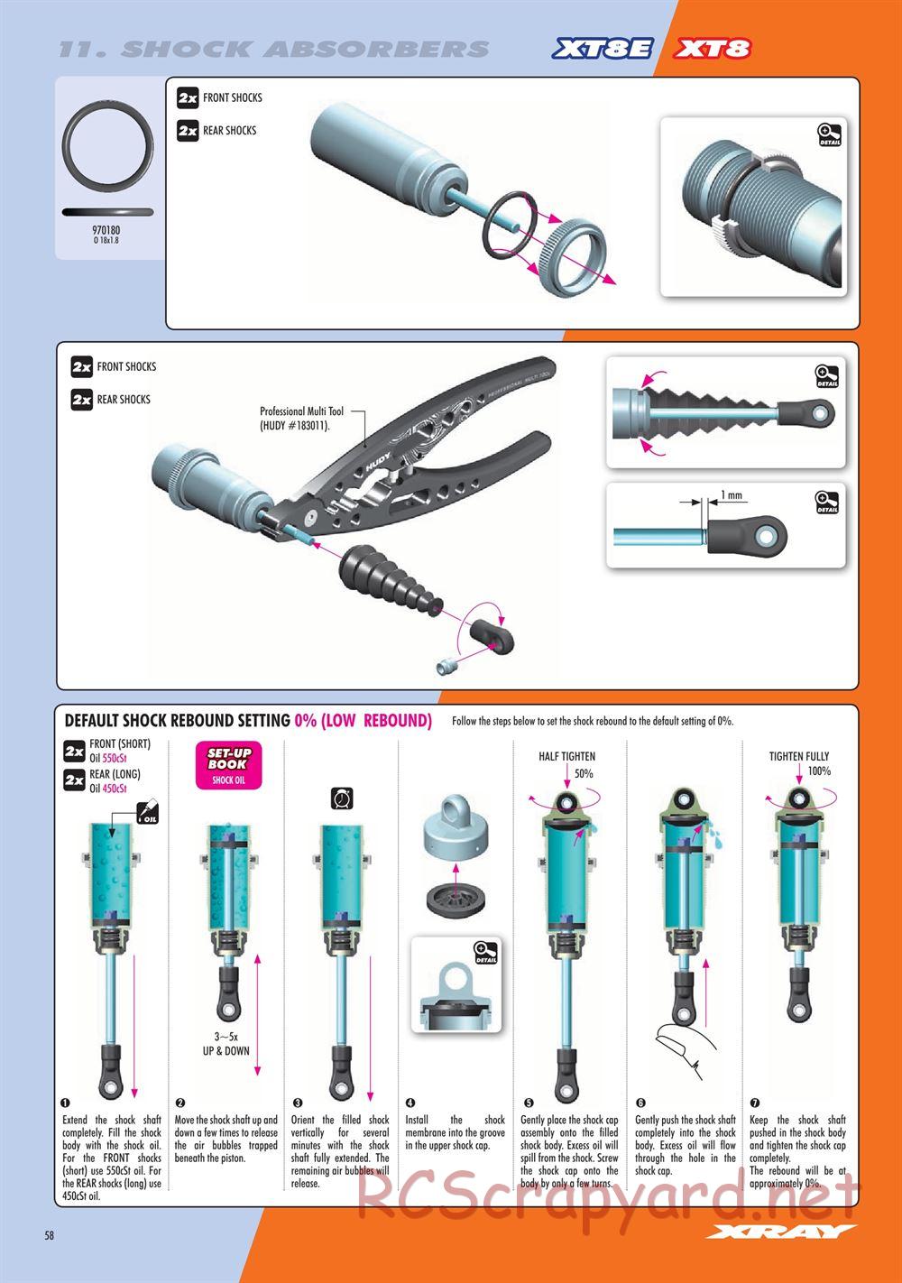 Xray - XT8 2022 Specs (XT8'22) - Manual - Page 58