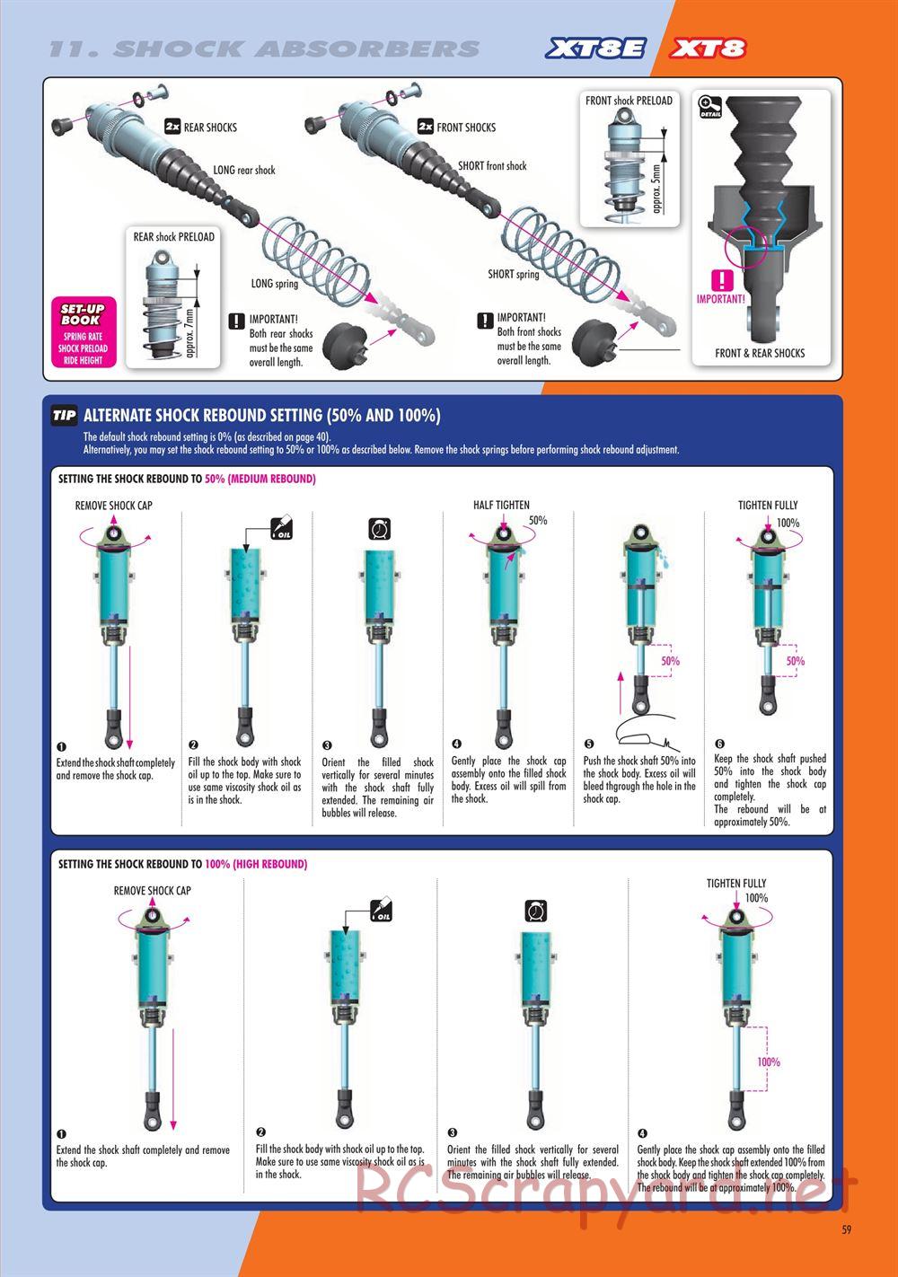 Xray - XT8 2022 Specs (XT8'22) - Manual - Page 59
