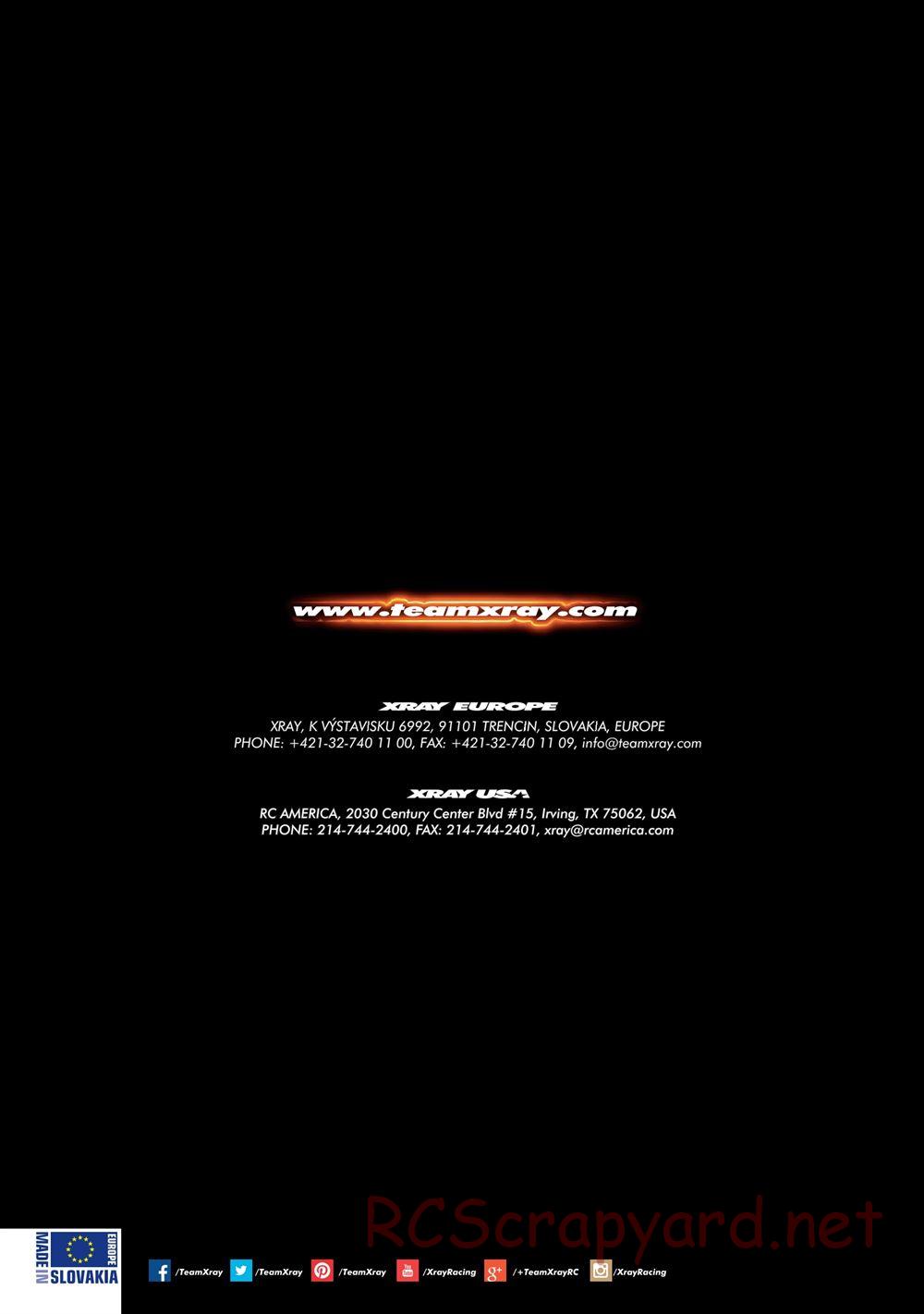 Xray - XT8 2022 Specs (XT8'22) - Manual - Page 68