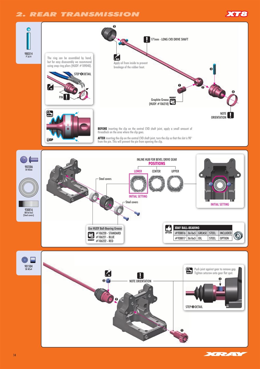 Xray - XT8 2024 Specs (XT8'24) - Manual - Page 14