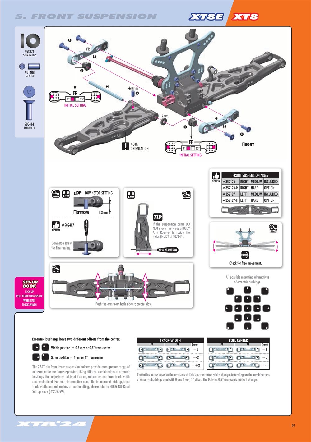 Xray - XT8 2024 Specs (XT8'24) - Manual - Page 29