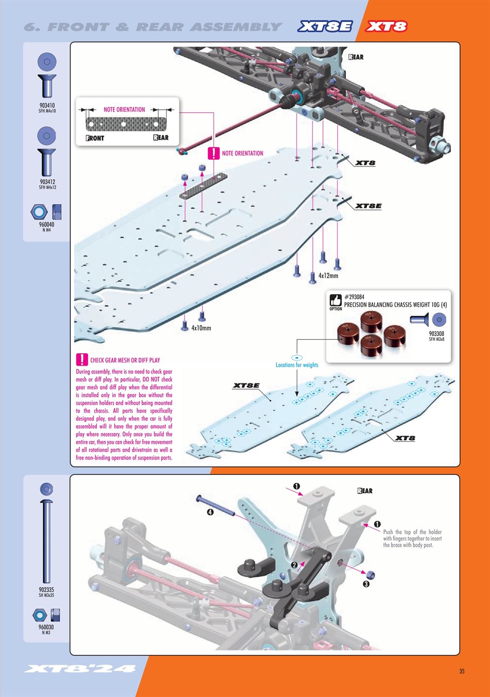 Xray - XT8 2024 Specs (XT8'24) - Manual - Page 35