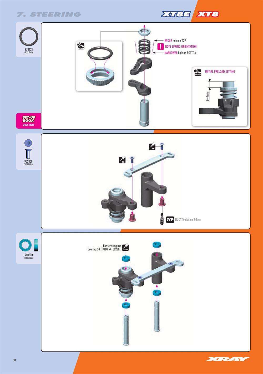 Xray - XT8 2024 Specs (XT8'24) - Manual - Page 38