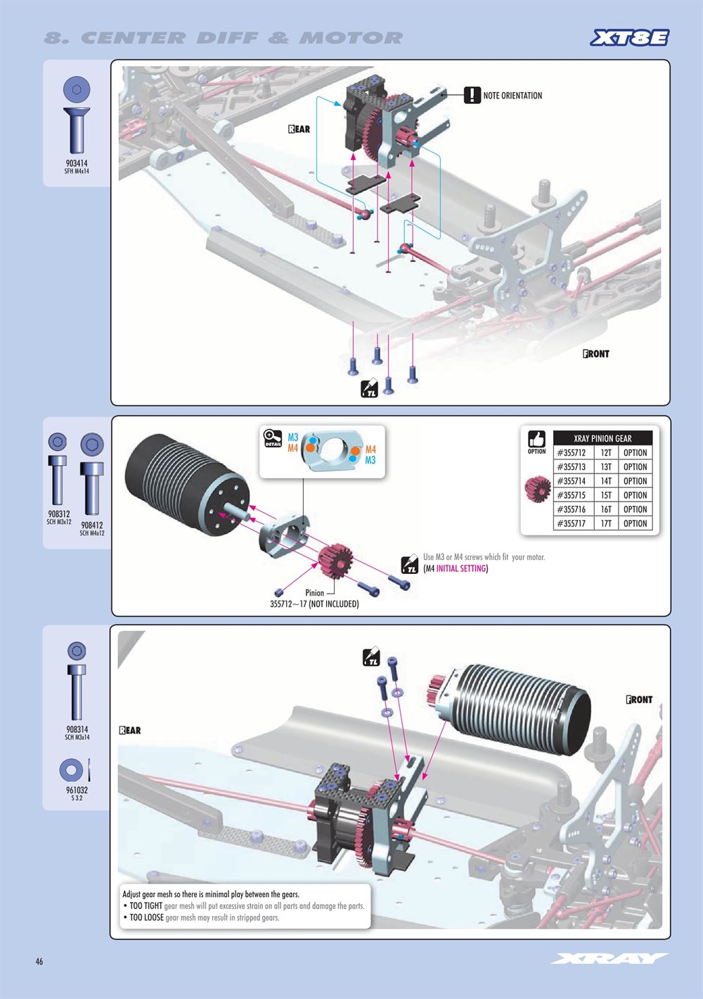 Xray - XT8 2024 Specs (XT8'24) - Manual - Page 46