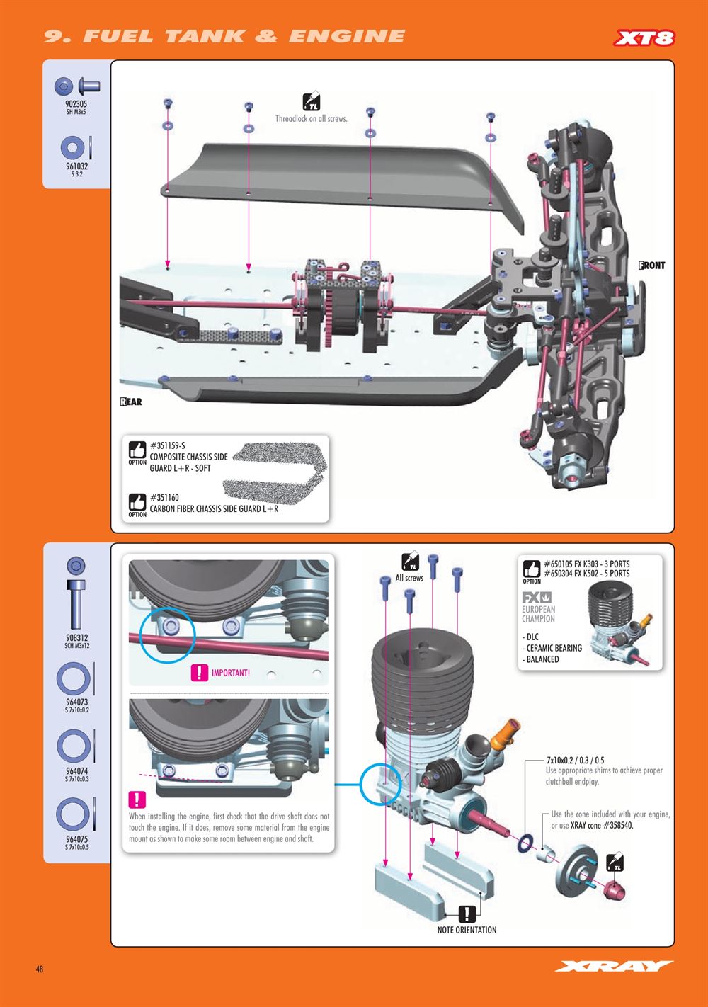 Xray - XT8 2024 Specs (XT8'24) - Manual - Page 48