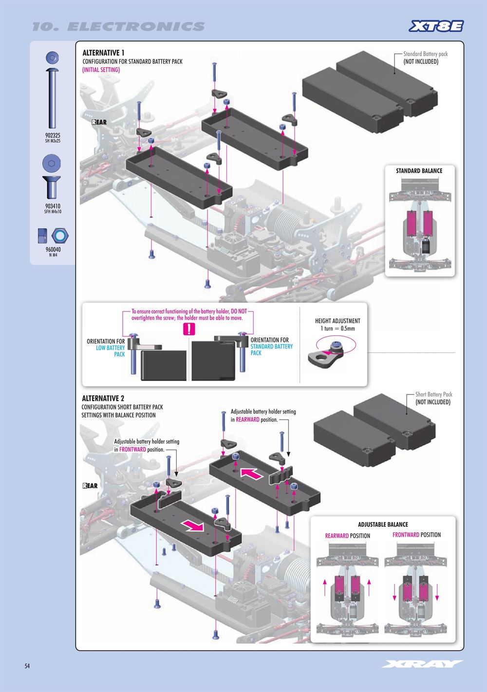 Xray - XT8 2024 Specs (XT8'24) - Manual - Page 54