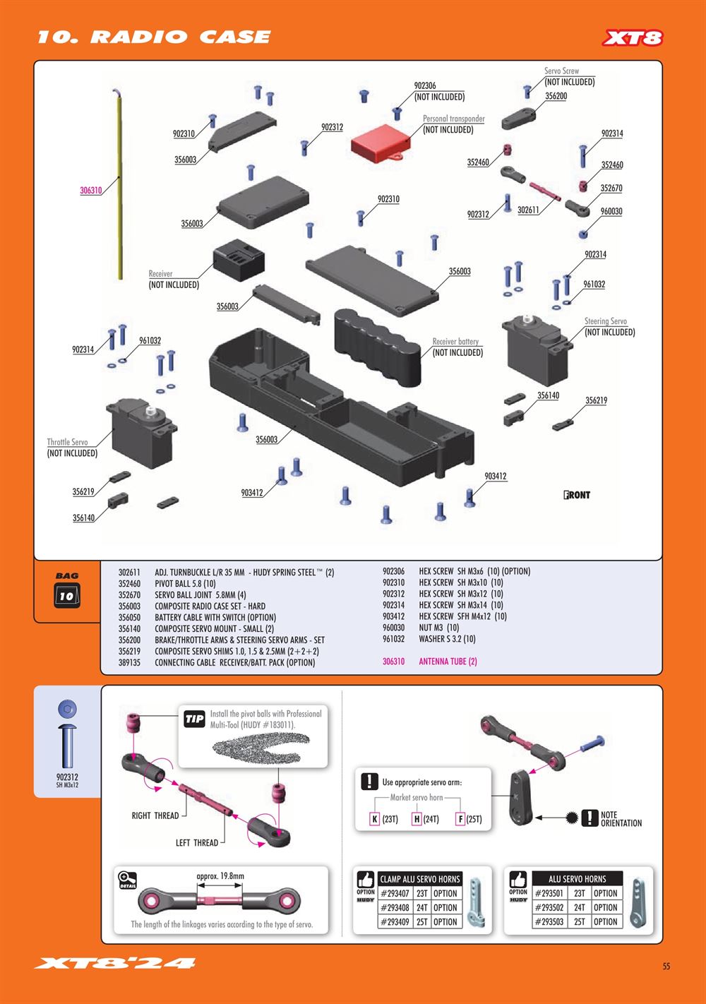 Xray - XT8 2024 Specs (XT8'24) - Manual - Page 55