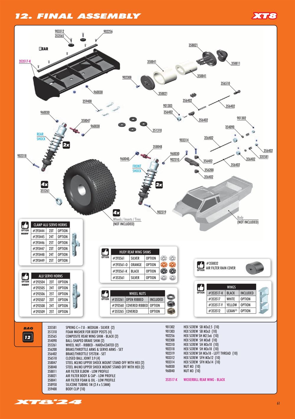 Xray - XT8 2024 Specs (XT8'24) - Manual - Page 61