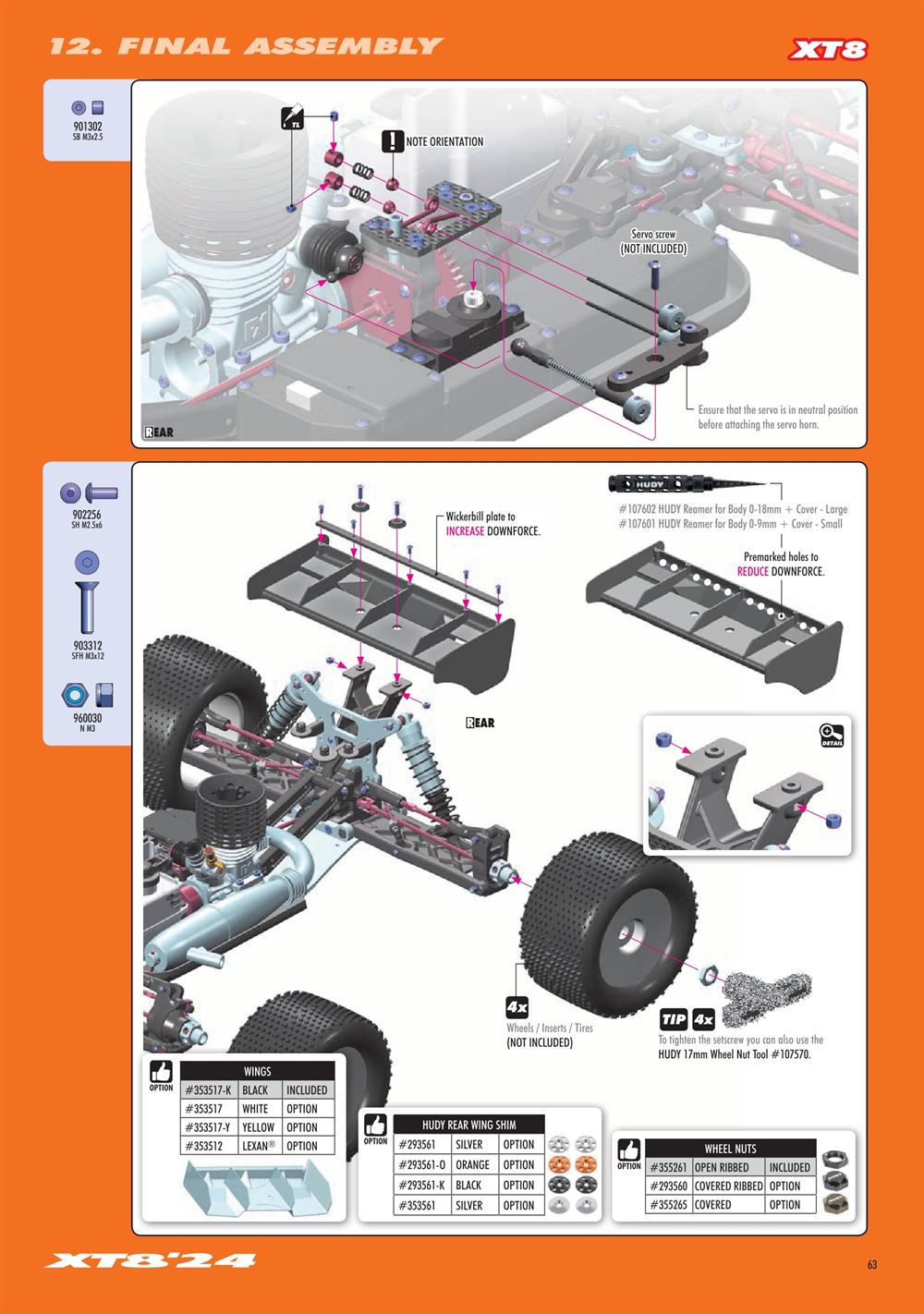 Xray - XT8 2024 Specs (XT8'24) - Manual - Page 63
