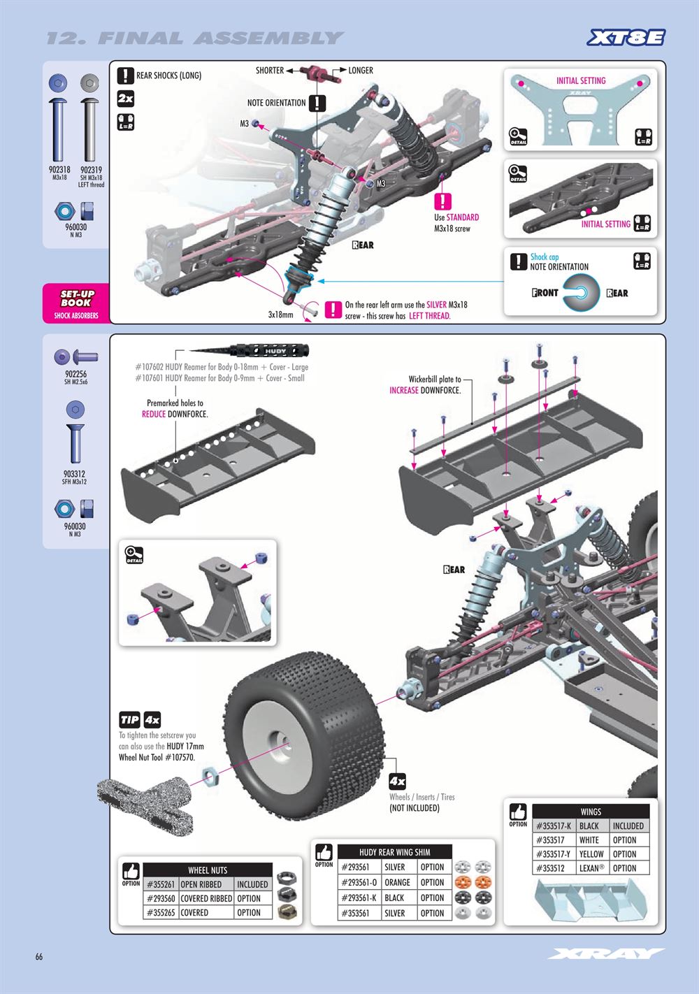 Xray - XT8 2024 Specs (XT8'24) - Manual - Page 66
