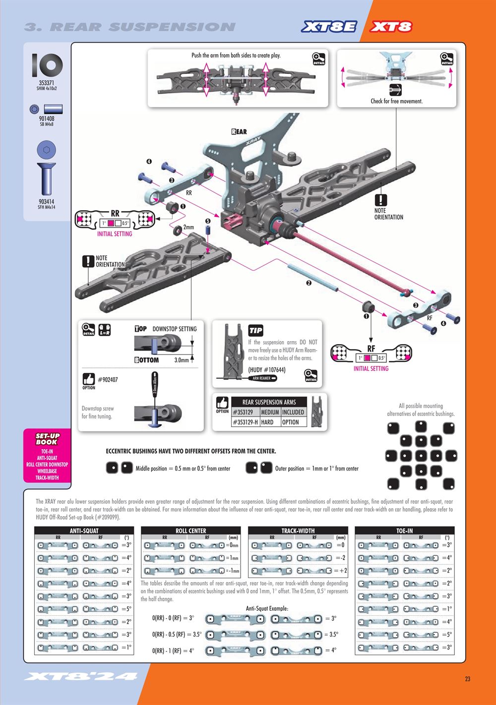 Xray - XT8E 2024 (XT8E'24) - Manual - Page 23