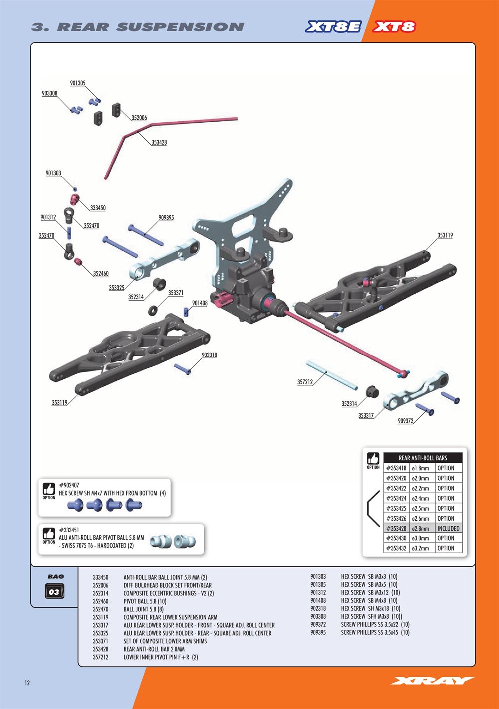 Xray - XT8E 2020 (XT8E'20) - Manual - Page 12