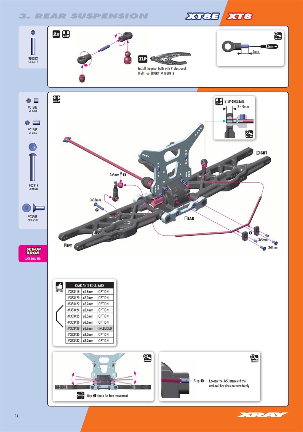 Xray - XT8E 2020 (XT8E'20) - Manual - Page 14