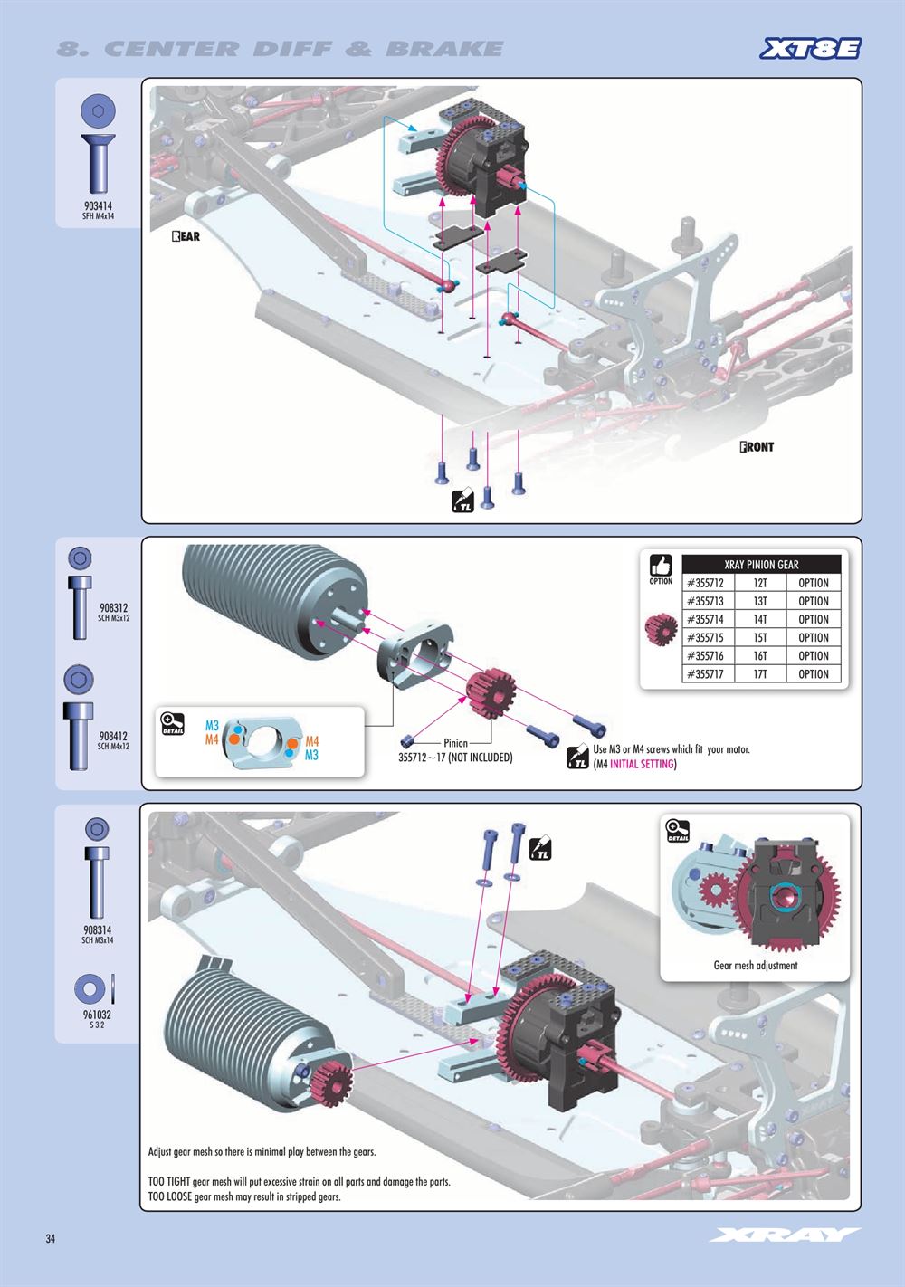 Xray - XT8E 2020 (XT8E'20) - Manual - Page 34