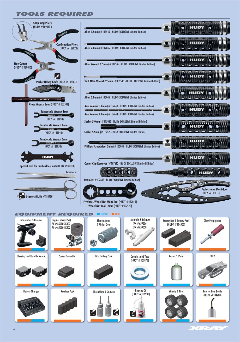 Xray - XT8E 2022 (XT8E'22) - Manual - Page 4