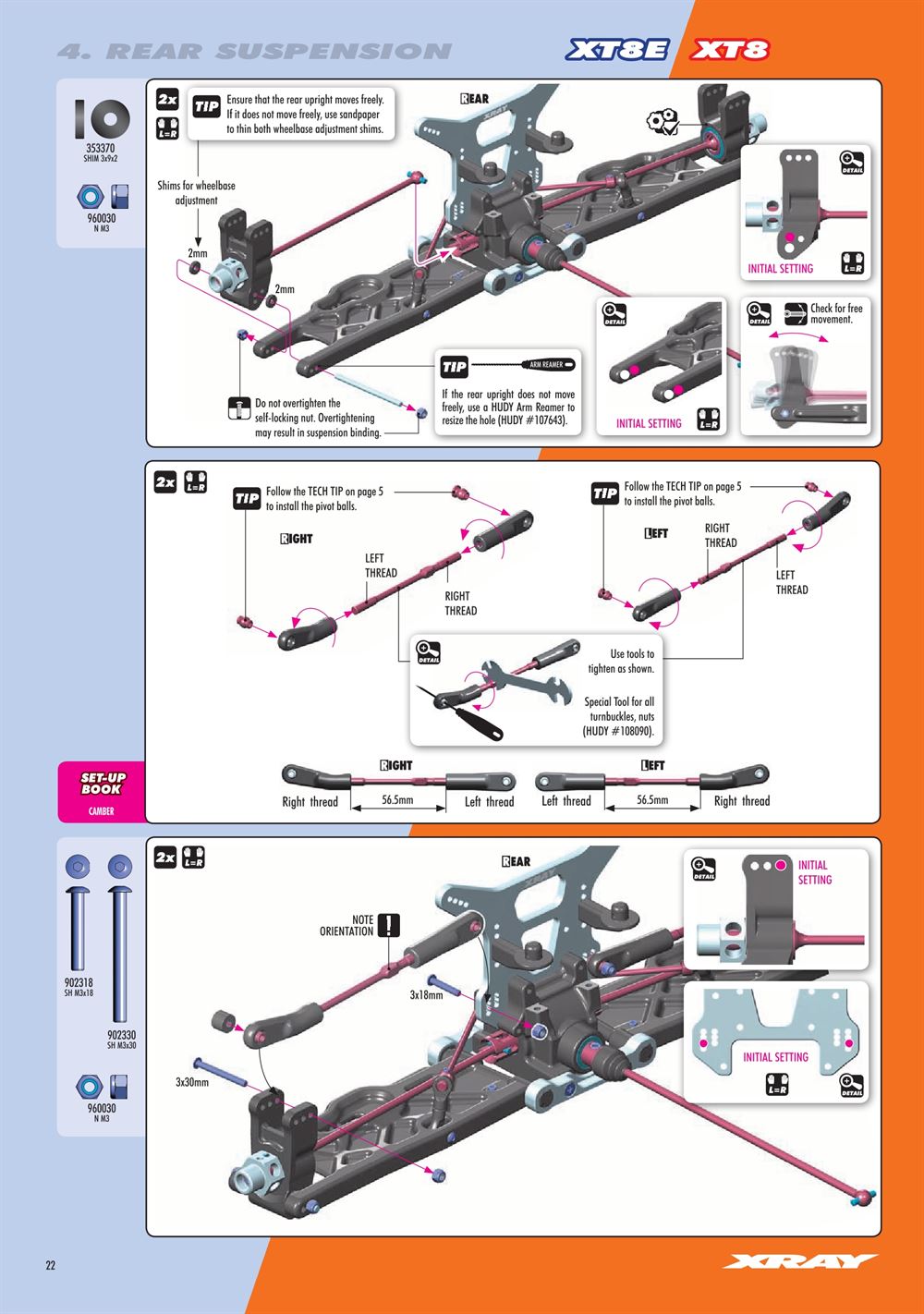 Xray - XT8E 2022 (XT8E'22) - Manual - Page 22