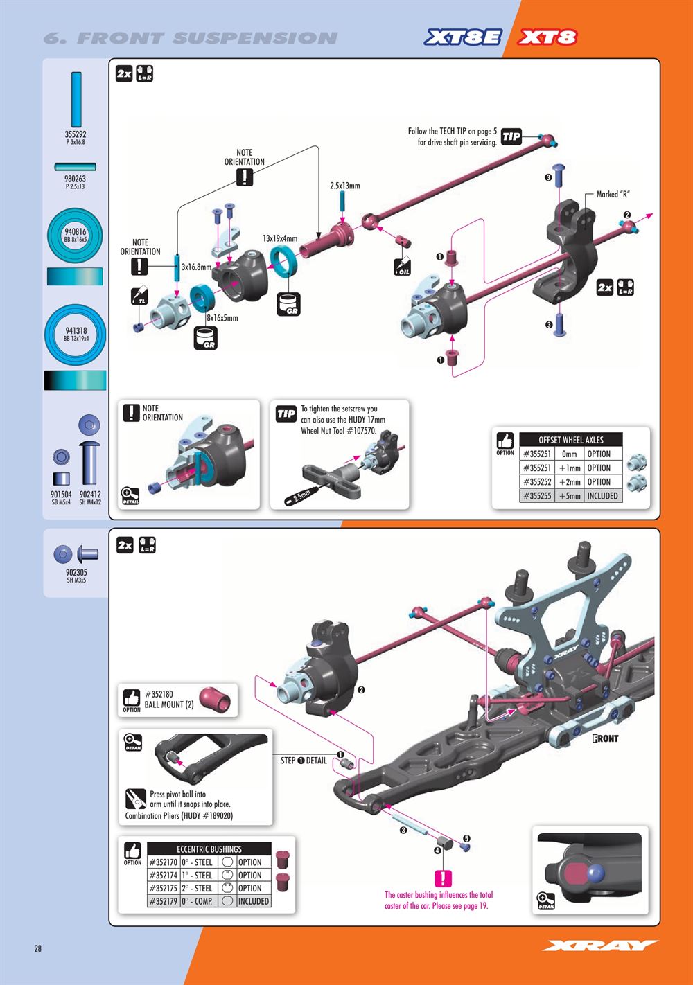 Xray - XT8E 2022 (XT8E'22) - Manual - Page 28