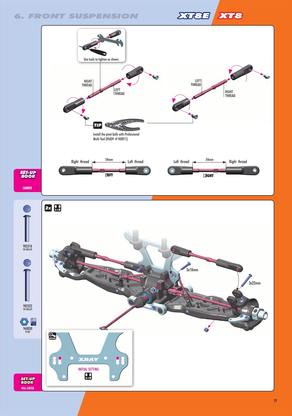 Xray - XT8E 2022 (XT8E'22) - Manual - Page 29
