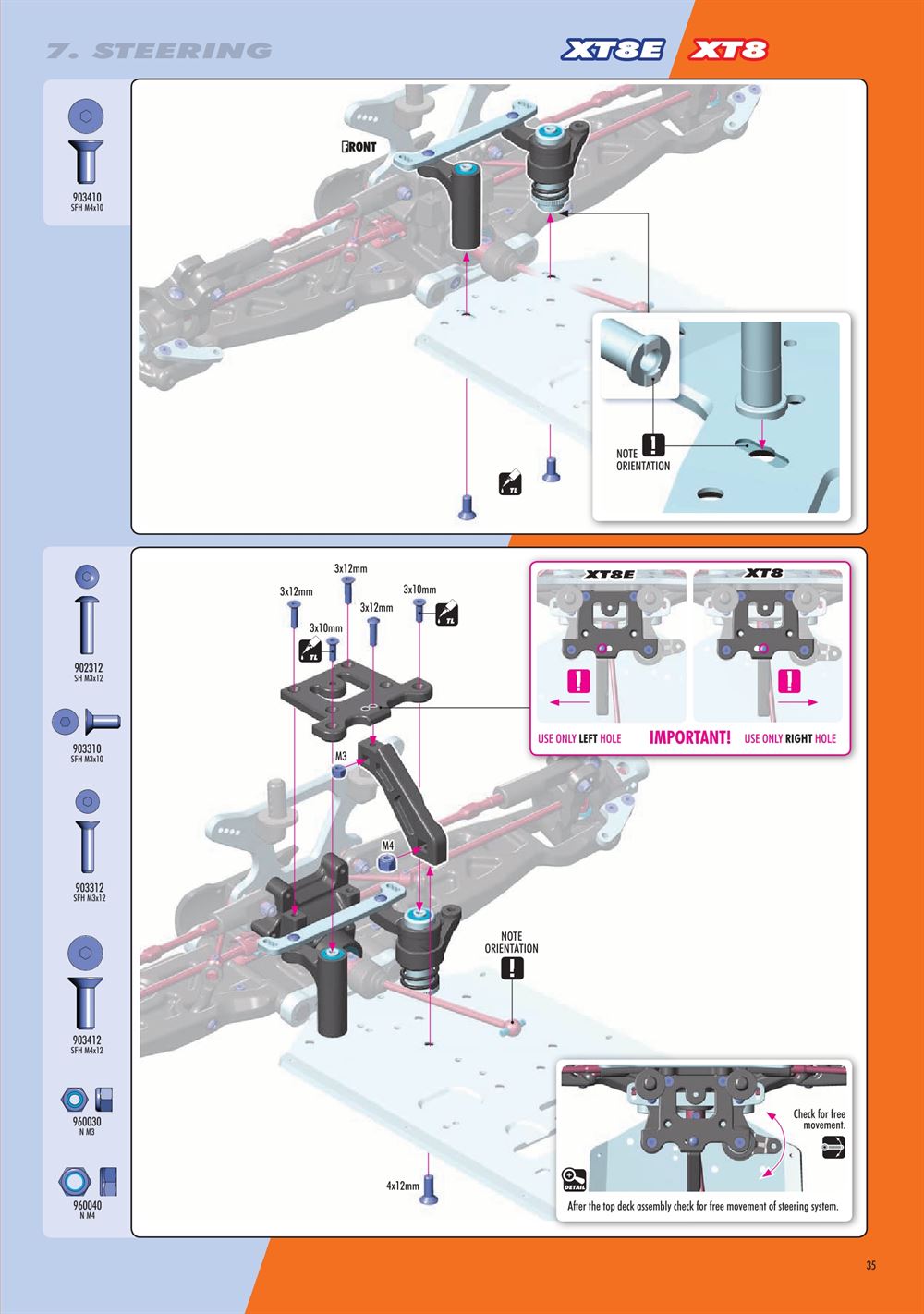 Xray - XT8E 2022 (XT8E'22) - Manual - Page 35